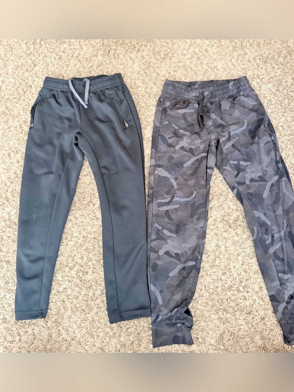 Target Kids Black Solid & Gray Camo Jogger Pants